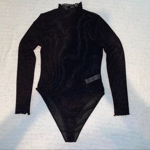 Forever 21+ Mulitcolor Sparkle Mesh Bodysuit